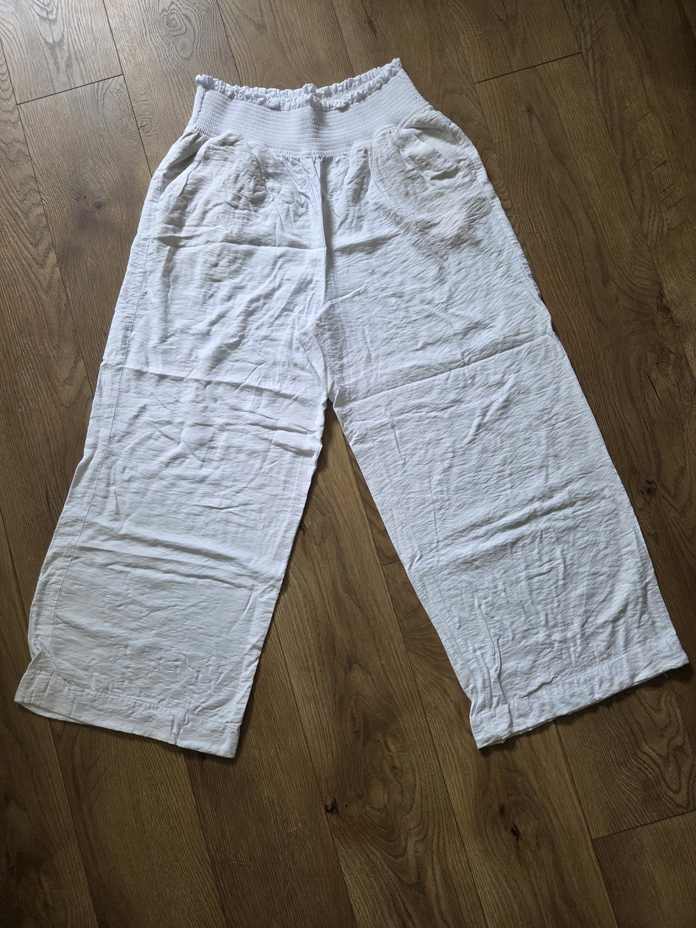 Simply Vera Vera Wang White Elastic Waist Pants